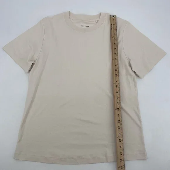 M.M. LAFLEUR Crew Neck Ivory Shirt Size Large Pima Cotton - Picture 4 of 10